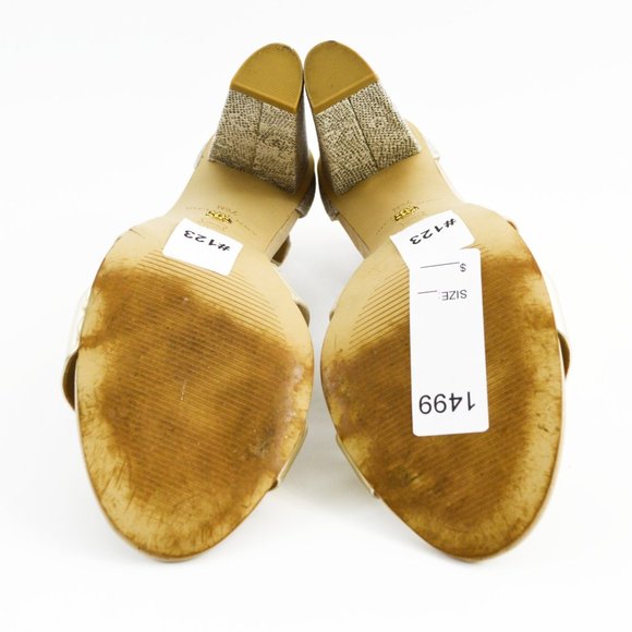 Ann Taylor Leather Strappy Snake Skin Heeled Sandals #123-1499 - Picture 5 of 5